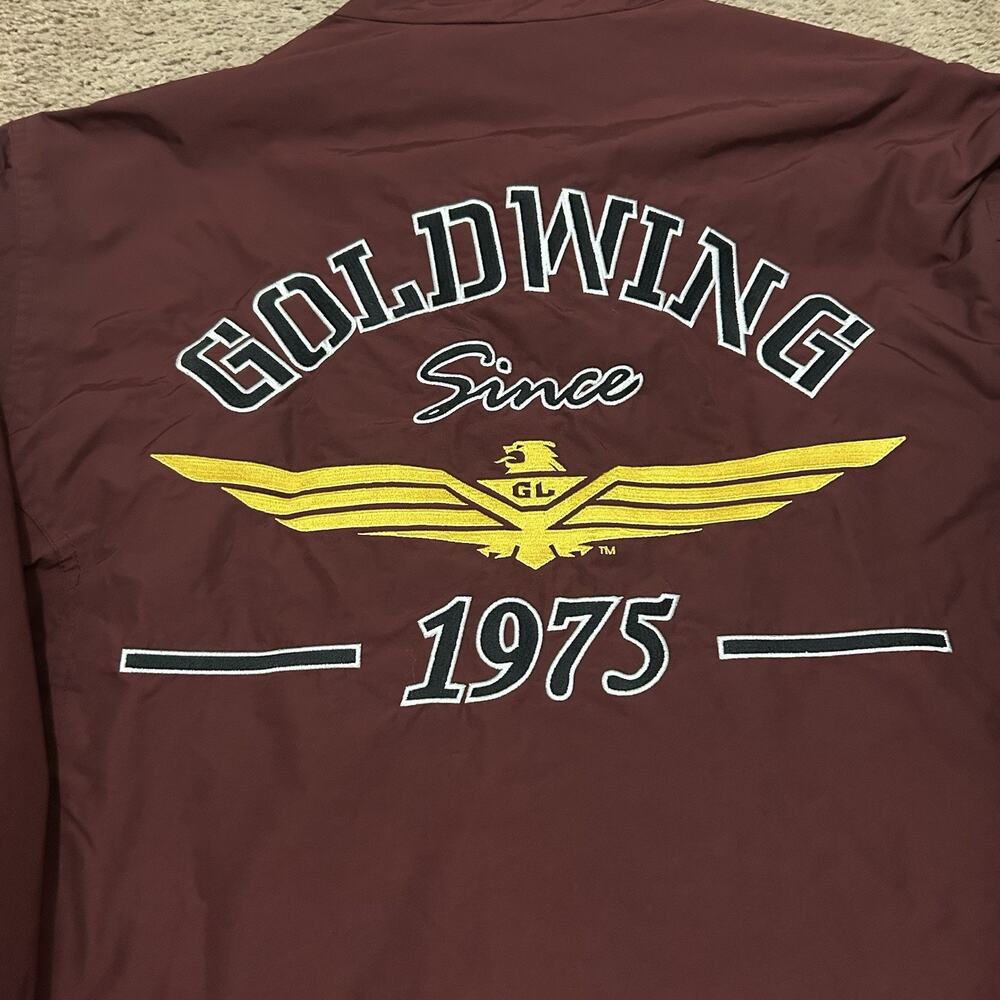 '06 HONDA GOLDWING SINCE 1975 Medium NYLON MOTORCYCLE JACKET EMBROIDERED FLEECE - Picture 9 of 9